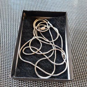 Sterling Silver 925 Italian Liquid Snake Chain Necklace 29 in 10g NEW